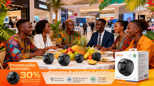 Câmera de Segurança Inteligente A9 — Sem Fio, Wi-Fi, Ângulo Largo HD