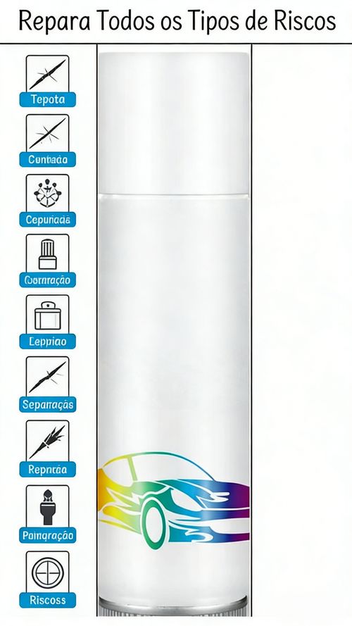 Tinta Spray para Carro Toyota Cor Puro Preto Reparo de Riscos na Pintura