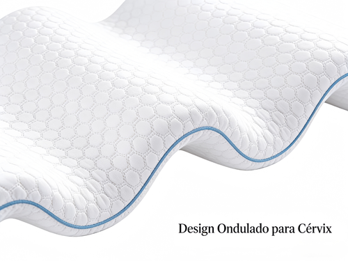 Travesseiro de Memória (Forma Ondulada, Baixo) – Especial para Hospital, Suporte Cervical, Resistente a Colapso, Classe A