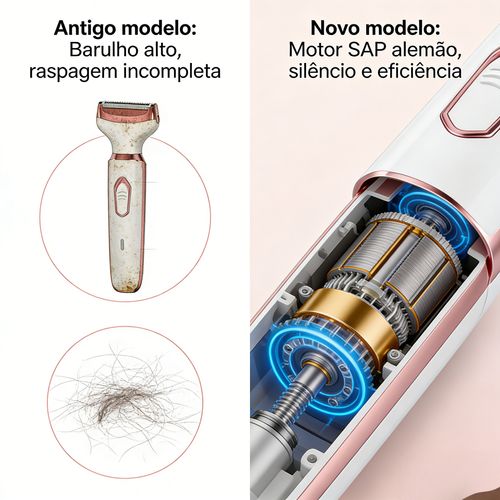 Aparelho Elétrico Multifuncional para Remoção de Pelos para Mulheres Cuidados Intimos Axilas e Corpo
