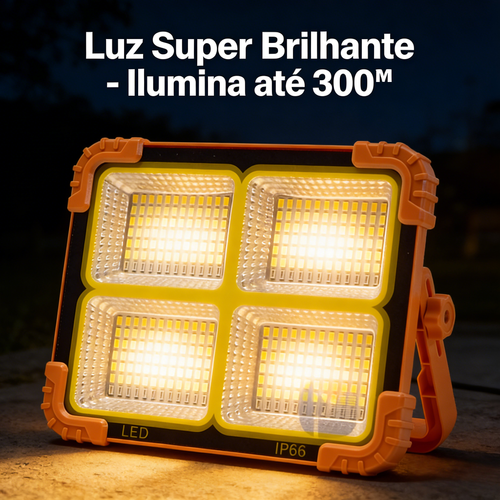 Luz de Emergencia Solar LED Super Brilhante Resistente a Agua para Exterior Acampamento Mercado Noturno