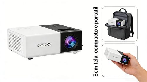 Projetor Mini Portátil YG300 para Casa e Entretenimento Infantil Suporta 1080P