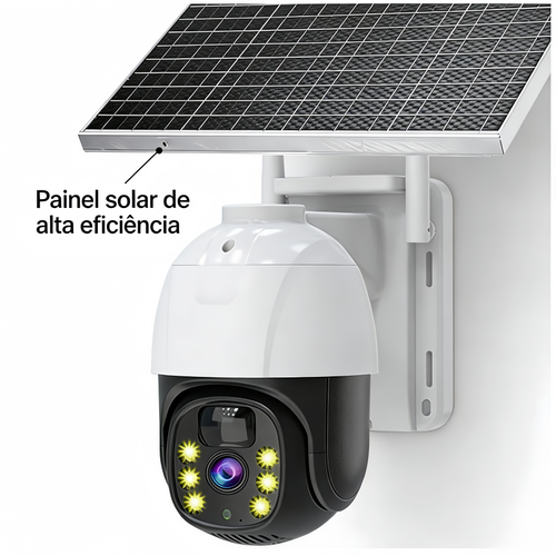 Câmera de Segurança Solar 4G  Monitoramento Remoto Sem EnergiaInternet, HD 360°, Resistente à Água (Para ExteriorCampo)