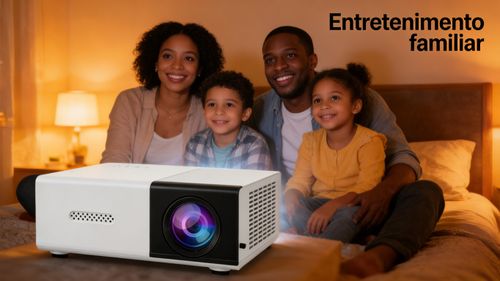 Projetor Mini Portátil YG300 para Casa e Entretenimento Infantil Suporta 1080P
