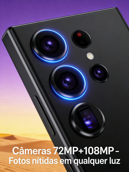 Smartphone S24 Ultra Tela de 7.3 Polegadas Caneta Integrada 16GB 64GB Android 5G