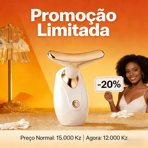 Aparelho de Massagem Facial & Cervical — Anti-Rugas, Tonificação Facial, Uso Doméstico