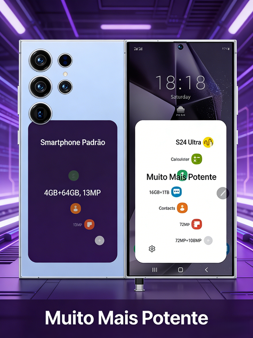 Smartphone S24 Ultra Tela 7.3 Polegadas Caneta Integrada 16GB 1TB Android 5G