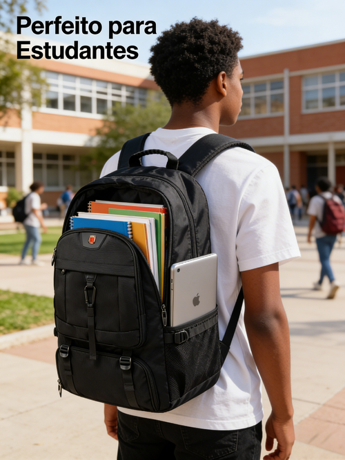 Mochila de Costas de Grande Capacidade Impermeável para Viagens Esporte Outdoor Escola e Trabalho