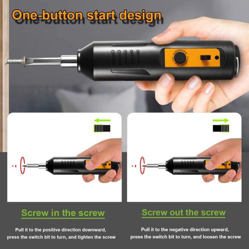 🔥HOT SALE🔥 COD！  Portable Home Use Electric Screwdriver Set,Mini Cordless Rechargeable Electric Screwdriver Set, Portable Automatic Home Repair Tool Kit,Powerful Compact Electric Screwdriver Set(2 Long+short+socke)