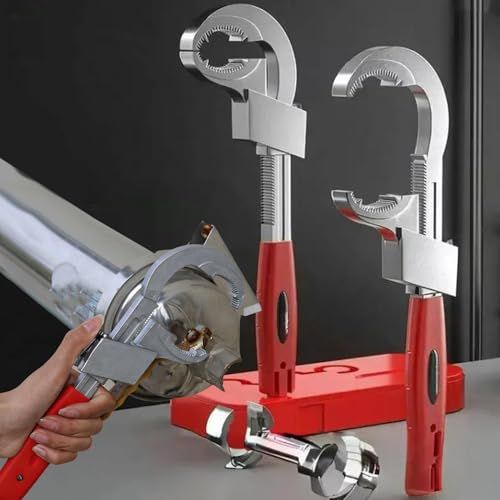 ⚡ Wide-Open Bathroom Wrench – No More Leaking Pipes, Tight Spaces, or Calling a Plumber