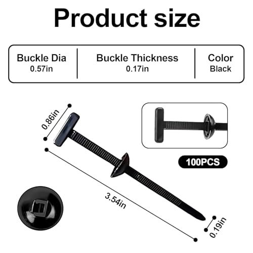 ⚡Heavy Duty Nylon Cable Zip Ties with Buckle – Strong Self-Locking Fastener for Car, Home & Farm Use