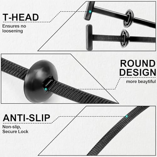 ⚡Heavy Duty Nylon Cable Zip Ties with Buckle – Strong Self-Locking Fastener for Car, Home & Farm Use