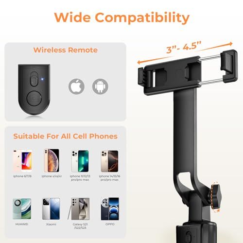 ⚡ Black Selfie Stick – No More Blurry Photos or Missing Yourself in Every Shot – Perfect for Travel, Parties & Vlogs