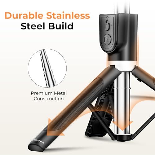 ⚡ Black Selfie Stick – No More Blurry Photos or Missing Yourself in Every Shot – Perfect for Travel, Parties & Vlogs
