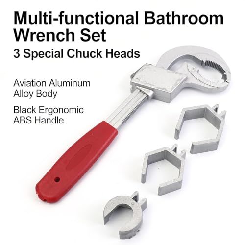 ⚡ Wide-Open Bathroom Wrench – No More Leaking Pipes, Tight Spaces, or Calling a Plumber