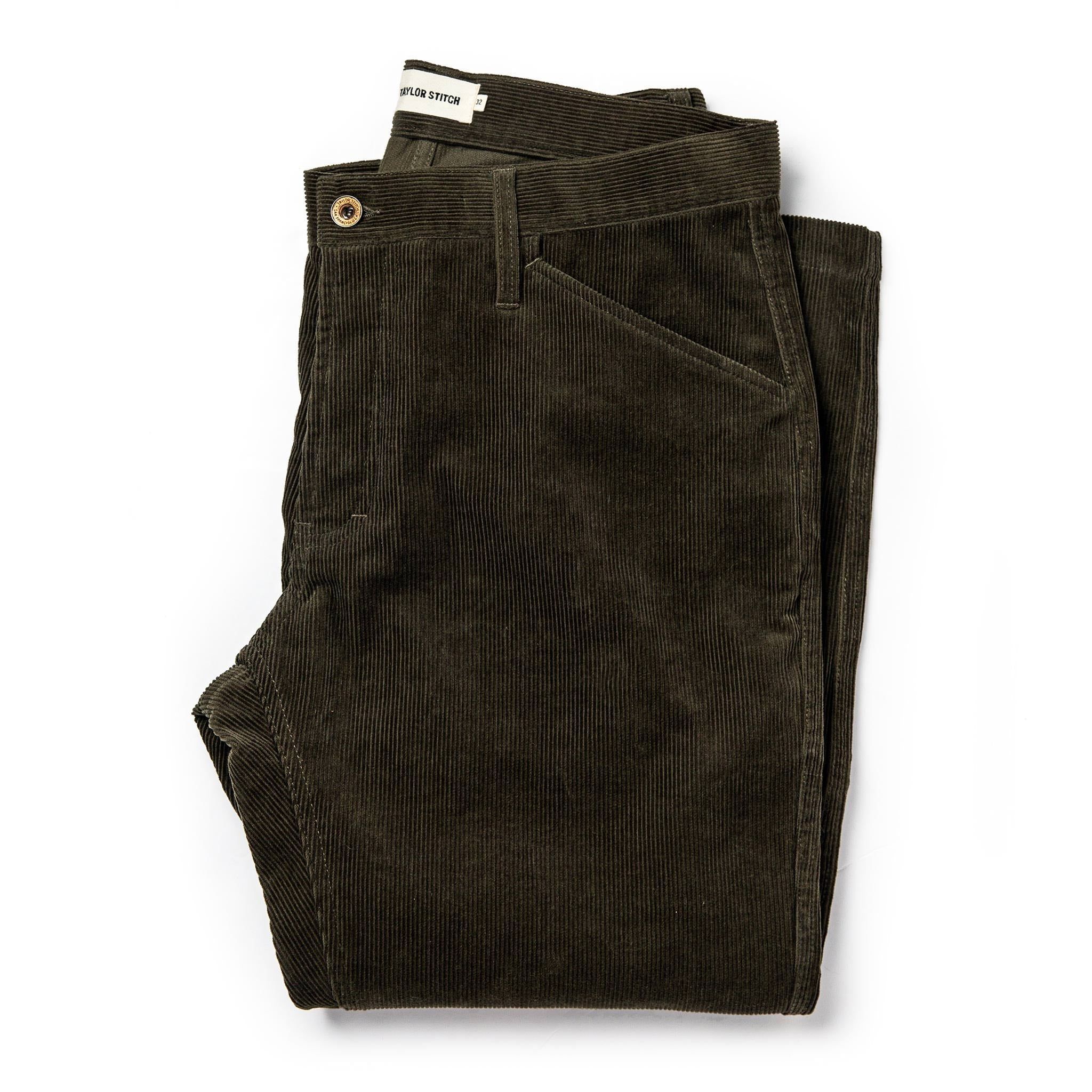 Uwrna Camp Pant in Olive Corduroy