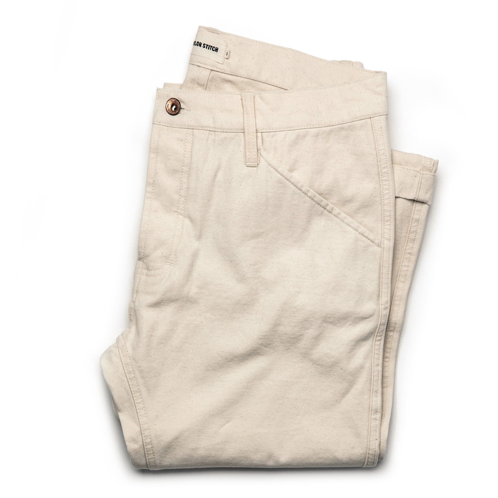 Uwrna Camp Pant in Natural Reverse Sateen