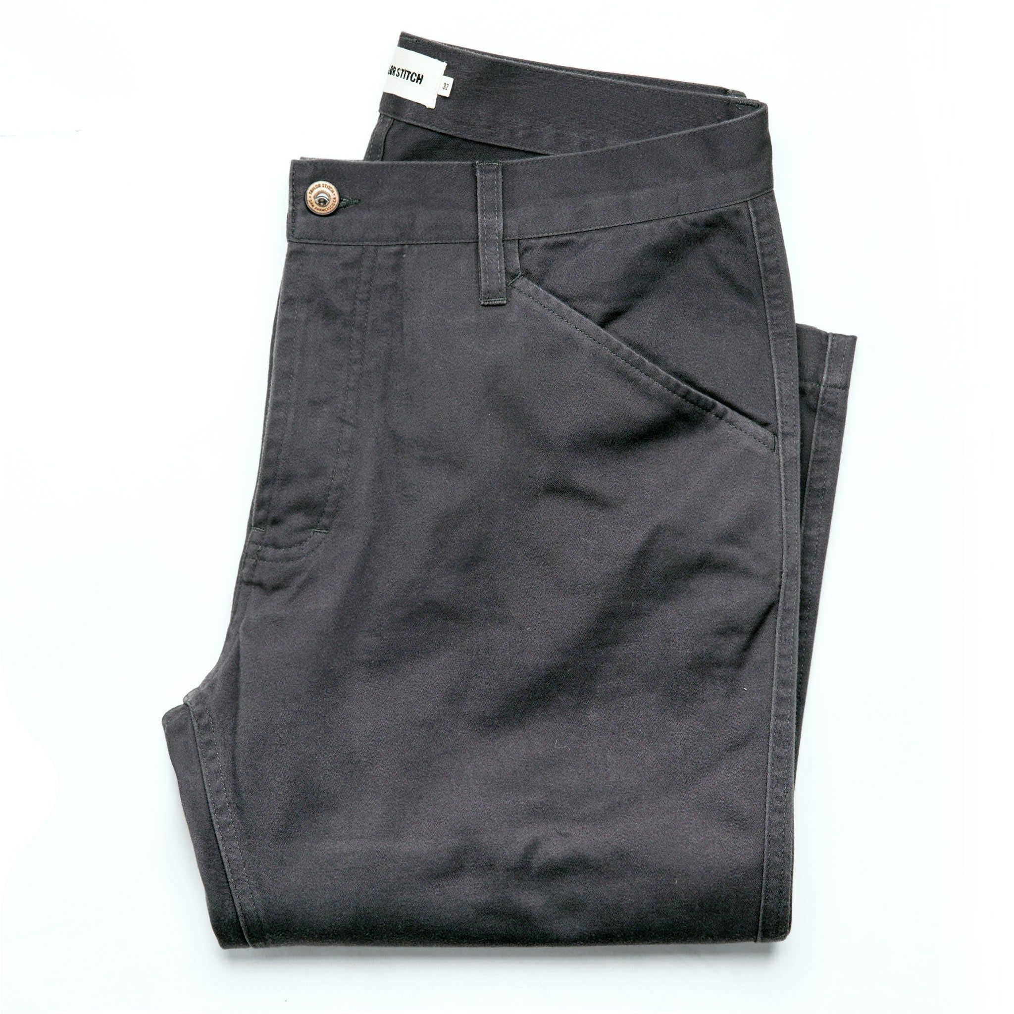 Uwrna Camp Pant in Charcoal Reverse Sateen