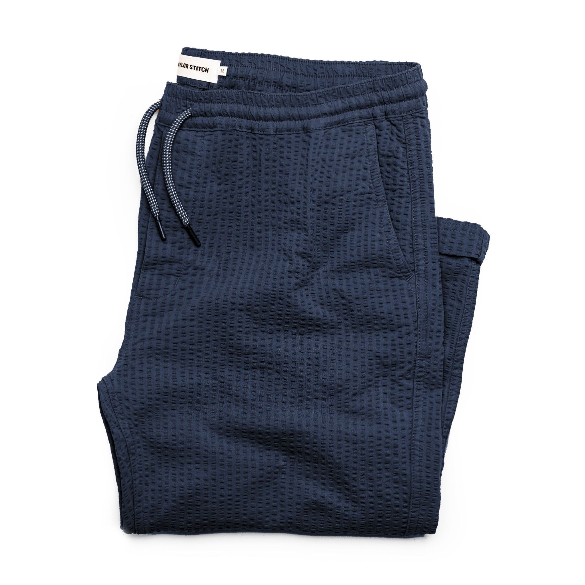 Uwrna Après Pant in Navy Seersucker