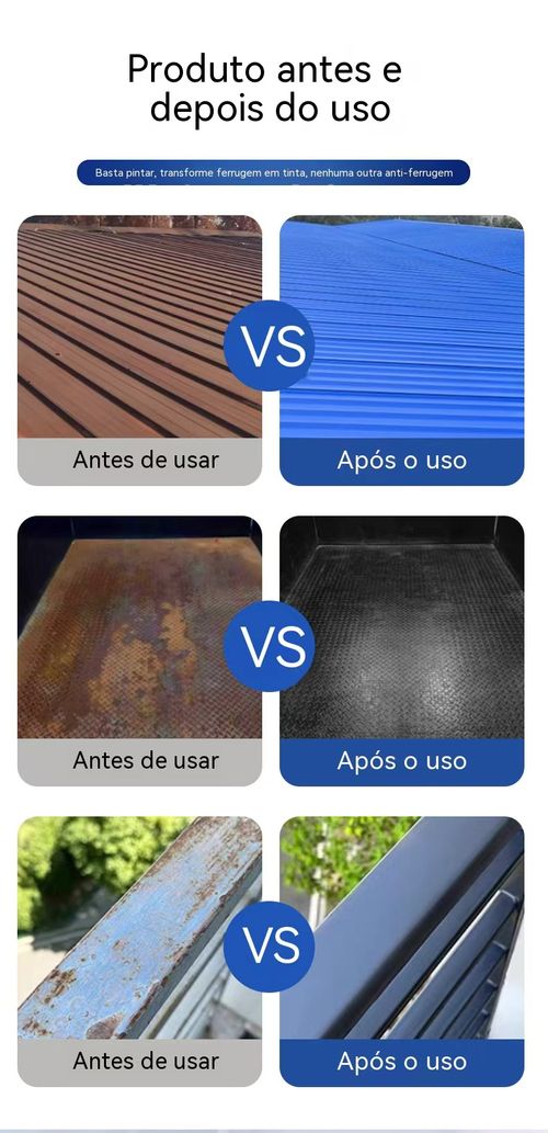 Não precisa remover a ferrugem, pinte diretamente! Tinta transformadora de ferrugem QIDAXIA, elimina ferrugem em profundidade e tem impermeabilidade duradoura.