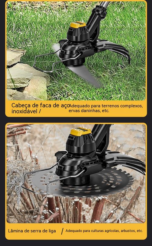 Desconto de 50% por tempo limitado! Cortador de grama a bateria sem fio com autonomia poderosa, especialmente para jardins e fazendas em Luanda!