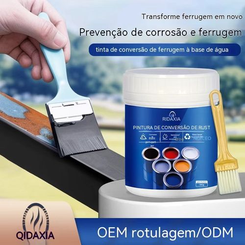 Não precisa remover a ferrugem, pinte diretamente! Tinta transformadora de ferrugem QIDAXIA, elimina ferrugem em profundidade e tem impermeabilidade duradoura.