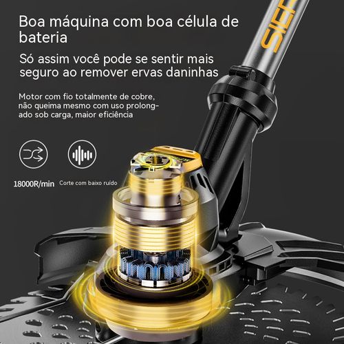 Desconto de 50% por tempo limitado! Cortador de grama a bateria sem fio com autonomia poderosa, especialmente para jardins e fazendas em Luanda!