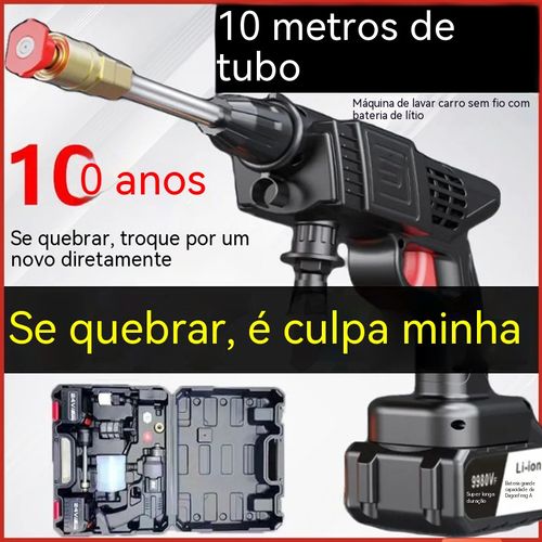 （Importado da Alemanha, 50% de desconto por tempo limitado!）Sem água na torneira? Não importa! Um balde limpa todo carro. Lavadora alta pressão sem fio, lava em qualquer lado. Ideal para motoristas de Luanda!
