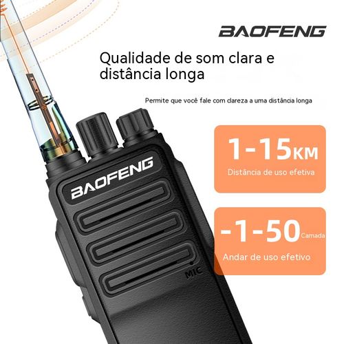 Compre um, ganhe um! Rádio com bateria duradoura e sinal muito potente.