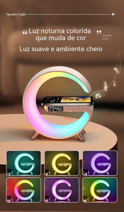 Luz de áudio colorida em forma de G! Integra áudio, carregamento rápido e alarme, não é apenas uma luz! Leve o céu estrelado para o quarto e abrace todo o romance e doçura do seu quarto!