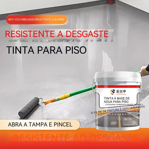Não precisa contratar trabalhador, você mesmo pinta em casa!Tinta de piso impermeável e resistente ao desgaste, ideal para renovar garagem, fábrica e residências.