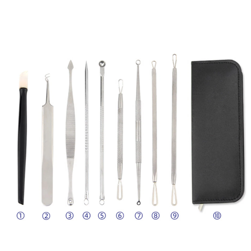 Acne Needle Blackhead Remover Pimple Blemish Comedone Extractor Tweezer Tool Kit