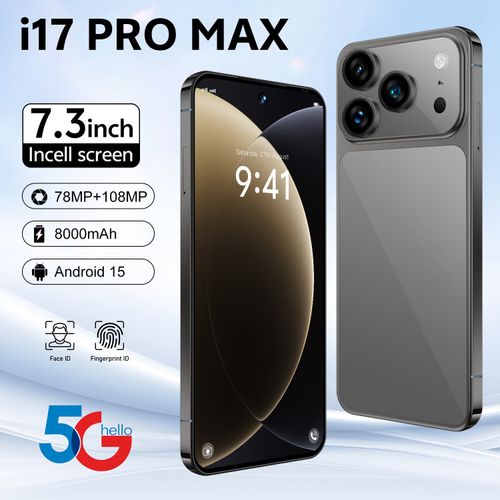 7.3 Mega Screen + 8000mAh Battery: The Phone That NeverLets You Down!Tired of your phone dying at 2 PM? Or squinting at a tiny display for TikTok, group chats, and family photos? Meet the i17 Pro Max —your new daily hero: