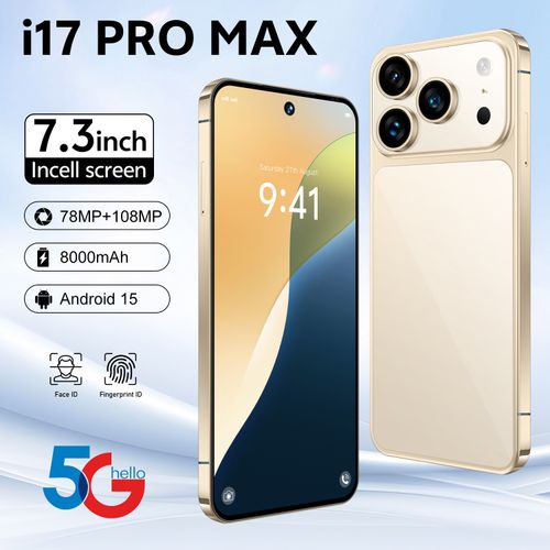 7.3 Mega Screen + 8000mAh Battery: The Phone That NeverLets You Down!Tired of your phone dying at 2 PM? Or squinting at a tiny display for TikTok, group chats, and family photos? Meet the i17 Pro Max —your new daily hero: