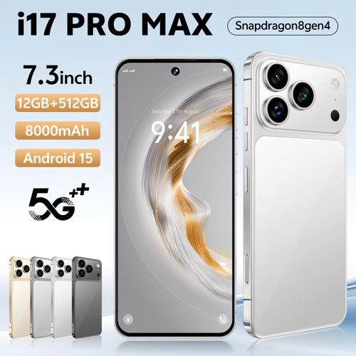 7.3 Mega Screen + 8000mAh Battery: The Phone That NeverLets You Down!Tired of your phone dying at 2 PM? Or squinting at a tiny display for TikTok, group chats, and family photos? Meet the i17 Pro Max —your new daily hero: