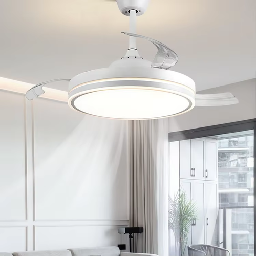 6-Speed ​​Remote Control Modern LED Retractable Ceiling Fan