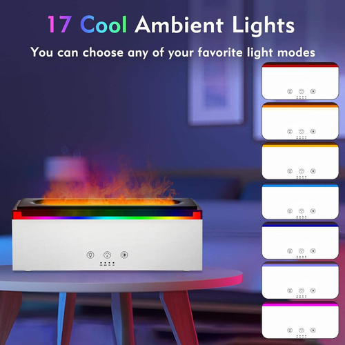 2025 Luxury Fragrance Machine Flame Diffuser Humidifier Flame Home Fragrance Diffuser Electric Air Scent Aroma Diffuser 200ML🔥+ Free a bottle of rose essential oil