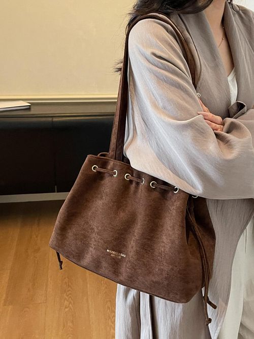 Women's Retro Drawstring Tote Bag