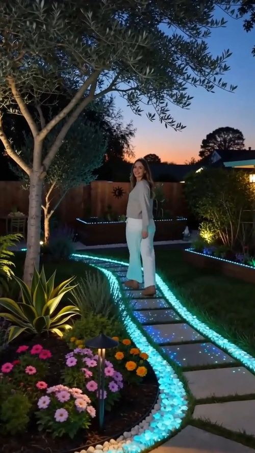 Colorful Glow-in-the-Dark Garden Stones