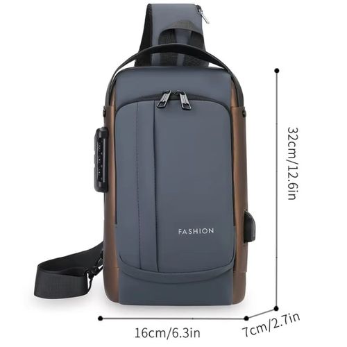 USB Charging Sport Sling Anti-theft Shoulder Bag