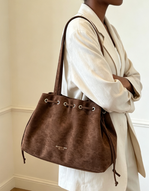 Women's Retro Drawstring Tote Bag