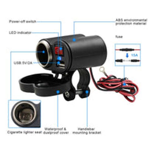 USB charger cigarette lighter combo