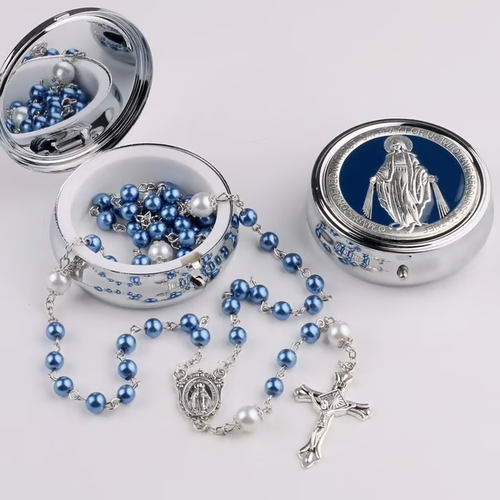 Virgin Mary Alloy Rosary Beads