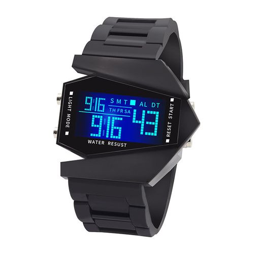 Creative luminous LED watch in the shape of an airplane