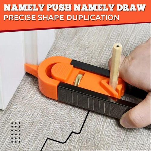 Irregular Contour Measuring Radian Ruler with Lock