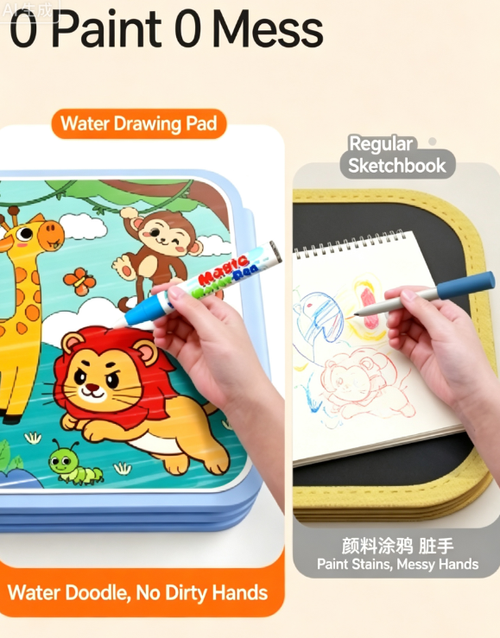 Mess-Free Magic Watercolor Book for Kids
