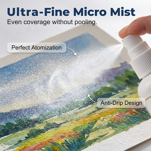 Fast Drying Fixative Spray Protects Charcoal Pastels From