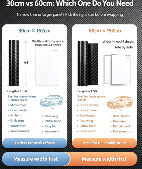 New Year Carbon Fiber Car Wrap Vinyl Roll With Air Release
