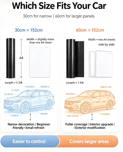 New Year Carbon Fiber Car Wrap Vinyl Roll With Air Release