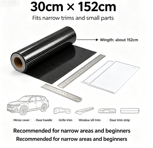 New Year Carbon Fiber Car Wrap Vinyl Roll With Air Release